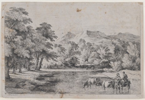 Landscape after Fouquières, 1772. Creator: Jean-Jacques de Boissieu.