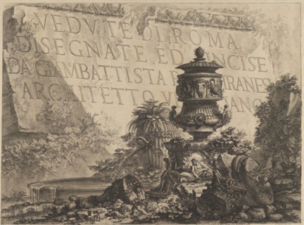 Title-page for 'Vedute di Roma'..., 1760-78. Creator: Giovanni Battista Piranesi.