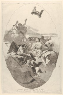 Venus entrusting Cupid to Time, 1758-80. Creator: Giovanni Domenico Tiepolo.