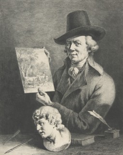 Self-Portrait (with Cows), 1796. Creator: Jean-Jacques de Boissieu.