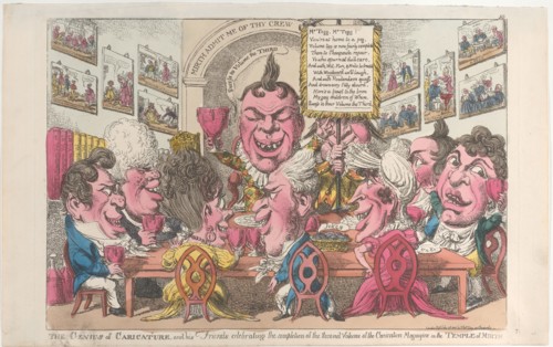 The Genius of Caricature, and his Friends, celebrating the completion of the Secon..., July 2, 1808. Creator: Unknown.