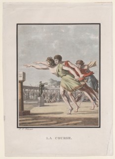 La Course, from "Hero and Leander", 1801. Creator: Philibert Louis Debucourt.