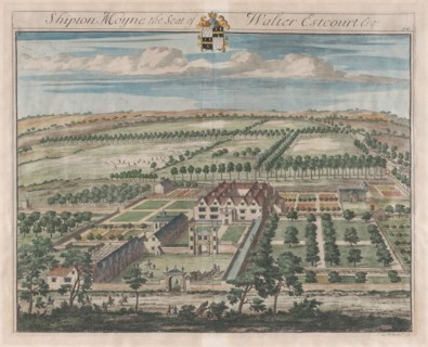 Shipton Moyne, The Seat of Walter Estcourt, Esq., [1712] reissued 1768. Creator: Johannes Kip.