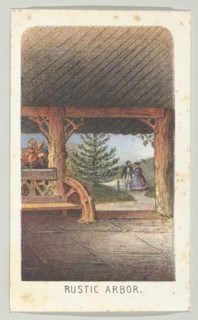 Rustic Arbor, from the series, Views in Central Park, New York, Part 3, 1864. Creator: Louis Prang.