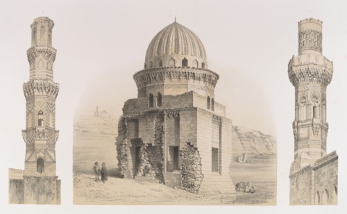 87. Tombeaux et Minarets, au Kaire, 1843. Creator: Joseph Philibert Girault De Prangey.