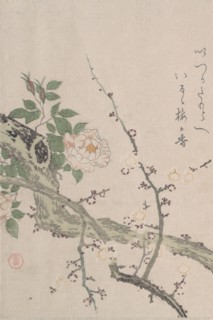 Roses and Plum Blossoms, 19th century. Creator: Kubo Shunman.