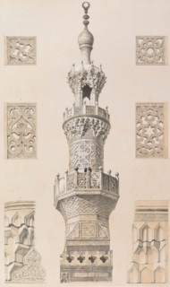 72. Minaret, Mosquée Kaïtbay, au Kaire, 1843. Creator: Fichot.