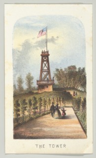 The Tower, from the series, Views in Central Park, New York, Part 2, 1864. Creator: Louis Prang.