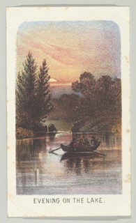 Evening on the Lake, from the series, Views in Central Park, New York, Part 3, 1864. Creator: Louis Prang.