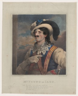 Mr. Young as Iago, ca. 1824. Creator: John William Gear.