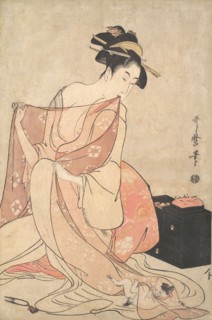 A Woman and a Cat, ca. 1793-94. Creator: Kitagawa Utamaro.