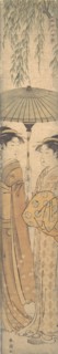 Beauties under an Umbrella, late 18th century. Creator: Shunsho.