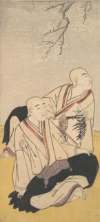 The Third Sawamura Sojuro & the Second Ichikawa Monnosuke as Buddhist Monks, 1791. Creator: Shunsho.
