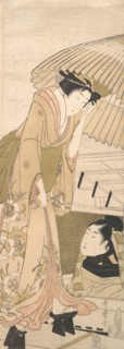 Landing-stage in the Snow (Yuki no sanbashi), 1800. Creator: Kitagawa Utamaro.