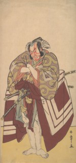 Kabuki Actor Ichikawa Danjuro V in a Shibaraku (Stop Right There!) Role, 11th month, 1779. Creator: Shunsho.