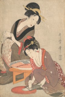Women Preparing Sashimi, 1806-20. Creator: Kitagawa Utamaro.