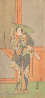The First Nakamura Tomijuro in the Role of Izaemon, 2nd month, 1771. Creator: Shunsho.