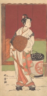 The Actor Ichikawa Monosuke II in the Role of Daito-no-miya Disguised as a Komuso, ca. 1772 (?). Creator: Shunsho.