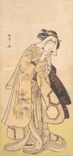 The Fourth Iwai Hanshiro as a Woman, ca. 1779. Creator: Shunsho.