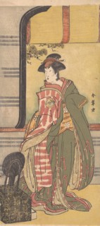 The Actor Segawa Kikunojo 3rd in a Female Role, ca. 1785. Creator: Katsukawa Shunjo.