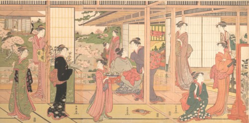 Mansion Opening onto a Garden, ca. 1786. Creator: Katsukawa Shuncho.