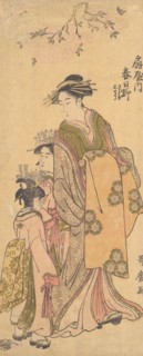 The Oiran Kasugano of Ogiya on Parade, ca. 1788. Creator: Kitagawa Utamaro.