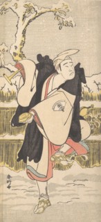 Onoe Matsusuke as a Kannen-Butsu or Mendicant Buddhist Monk, ca. 1790?. Creator: Katsukawa Shunko.