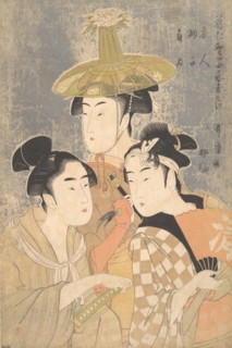 Seiro Niwaka Onna Geisha no Bu Tojin Shishi Sumo, ca. 1791. Creator: Kitagawa Utamaro.
