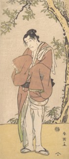 An Unidentified Actor as a Sad Person with Bare Legs and Feet, ca. 1793. Creator: Katsukawa Shun'ei.