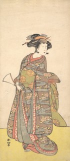 The First Nakamura Tomijuro as a Woman, probably 1777. Creator: Katsukawa Shunko.