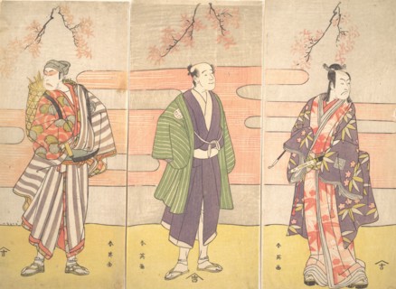 Three unidentified actors, ca. 1793. Creator: Katsukawa Shun'ei.