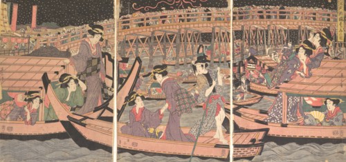Cooling Off at Ryogoku in Edo, early-mid 19th century Creator: Kikugawa Eizan.
