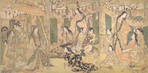 A View of the Pleasures of the Taiko and His Five Wives at Rakuto, 1804. Creator: Kitagawa Utamaro.
