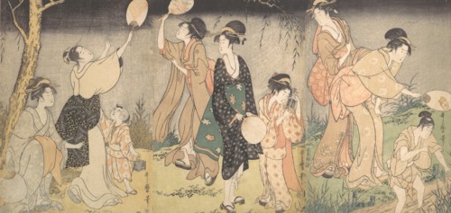 Catching fireflies (Hotaru gari), ca. 1796-97. Creator: Kitagawa Utamaro.