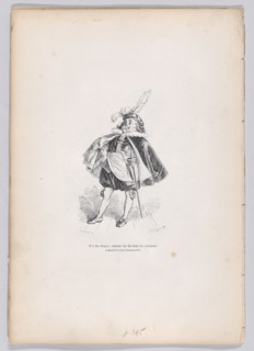He has each of them, as they say in the journals devoted to the fine arts from Scen..., ca. 1837-47. Creator: Charles Tamisier.