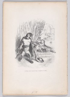The Tiger entered stealthily, the dagger in his hand from Scenes from the Private a..., ca. 1837-47. Creator: Pierre Francois Godard.