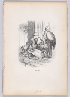 I was a widow from Scenes from the Private and Public Life of Animals, ca. 1837-47. Creator: Louis-Henri Brevière.