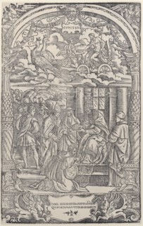 Jupiter in a Chariot Drawn by Two Peacocks..., 1533. Creator: Unknown.