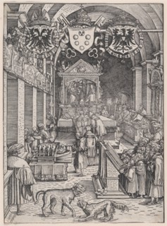 Maximilian I Hearing Mass, ca. 1515. Creator: Hans Weiditz.