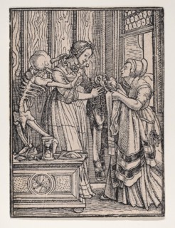 The Countess, from The Dance of Death, ca. 1526, published 1538. Creator: Hans Lützelburger.