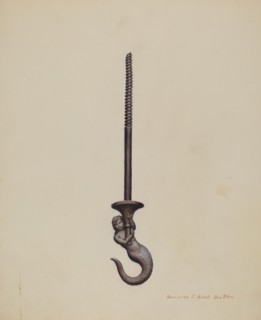 Ceiling Hook, 1935/1942. Creator: Henrietta S. Hukill.