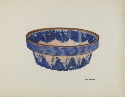 Stoneware Bowl, c. 1941. Creator: Chris Makrenos.