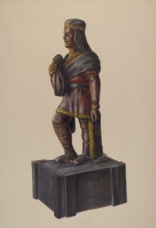 Cigar Store Indian, 1935/1942. Creator: Chris Makrenos.