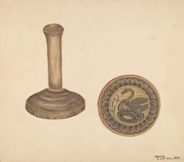 Butter Mold, 1940. Creator: Marie Lutrell.