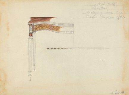 Sheraton Card Table, 1935/1942. Creator: Nicholas Gorid.