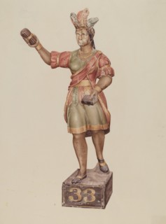 Cigar Store Indian, 1935/1942. Creator: Rosamond P Gray.