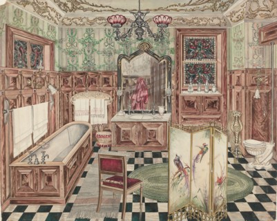 Bathroom, 1935/1942. Creator: Perkins Harnly.