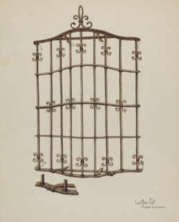Window Grille, 1935/1942. Creator: Geoffrey Holt.
