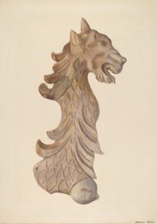 Head of a Leopard, 1935/1942. Creator: Harry King.
