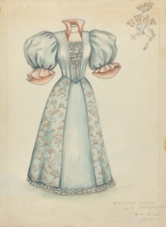 Brocade Dress, 1935/1942. Creator: Fanchon Larzelere.